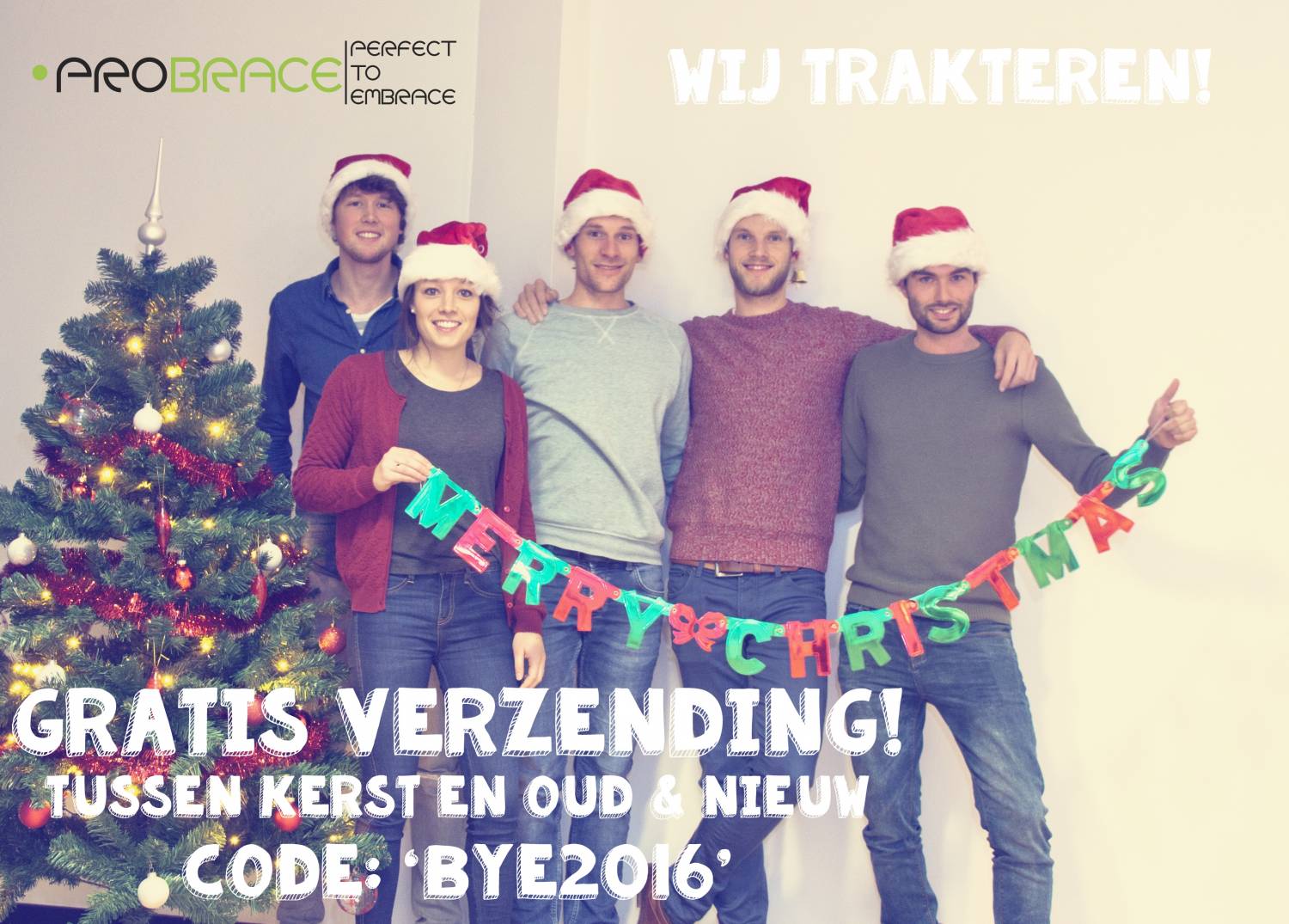ProBrace wenst u een fijne kerst en een sportief 2017 toe!