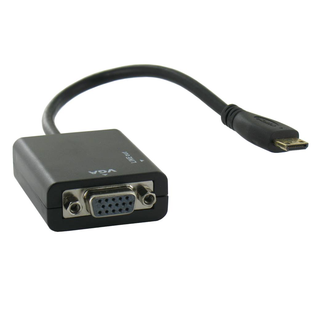 Mini HDMI to VGA + Audio Converter Cable GroothandelXL