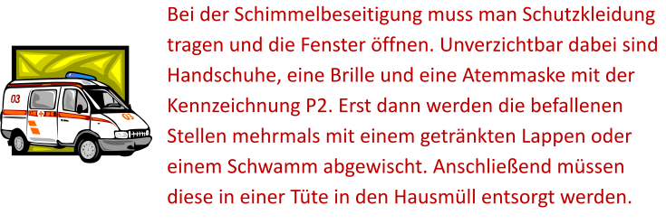 Achtung bitte lesen vor der Schimmel Reinigung