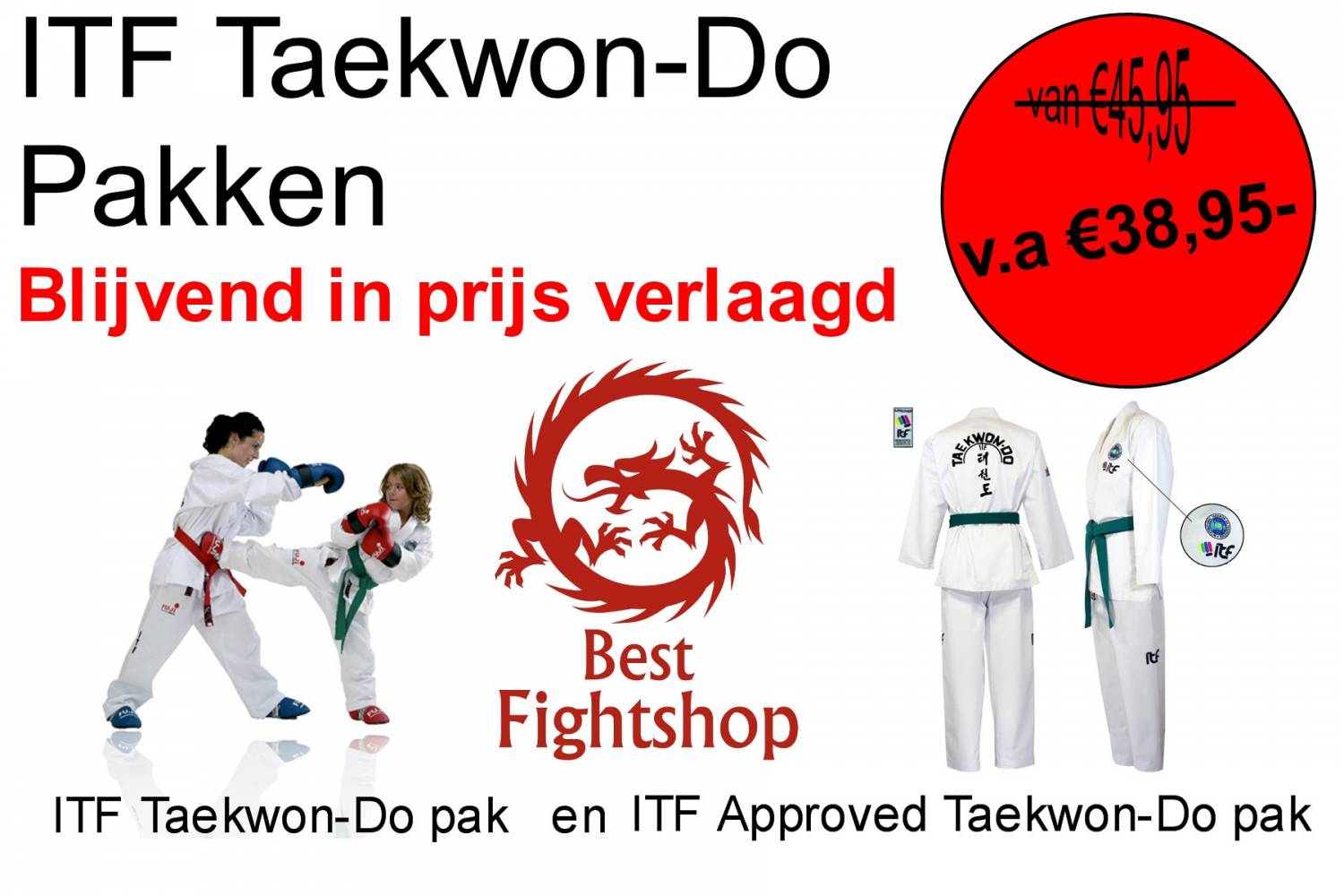 Taekwon-Do pakken in prijs verlaagd