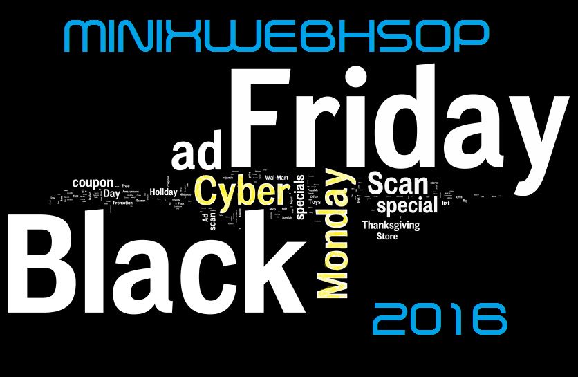 Black Friday en Cyber Monday 2016 MINIXWEBSHOP
