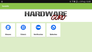 HardwareGuru info app. Gratis in de Google Playstore en Apple Store