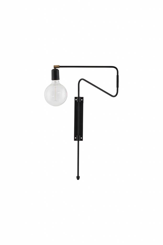 House Doctor Swing Wall Lamp Black Metal Brass Living And Co House Doctor Swing Wall Lamp Black Metal