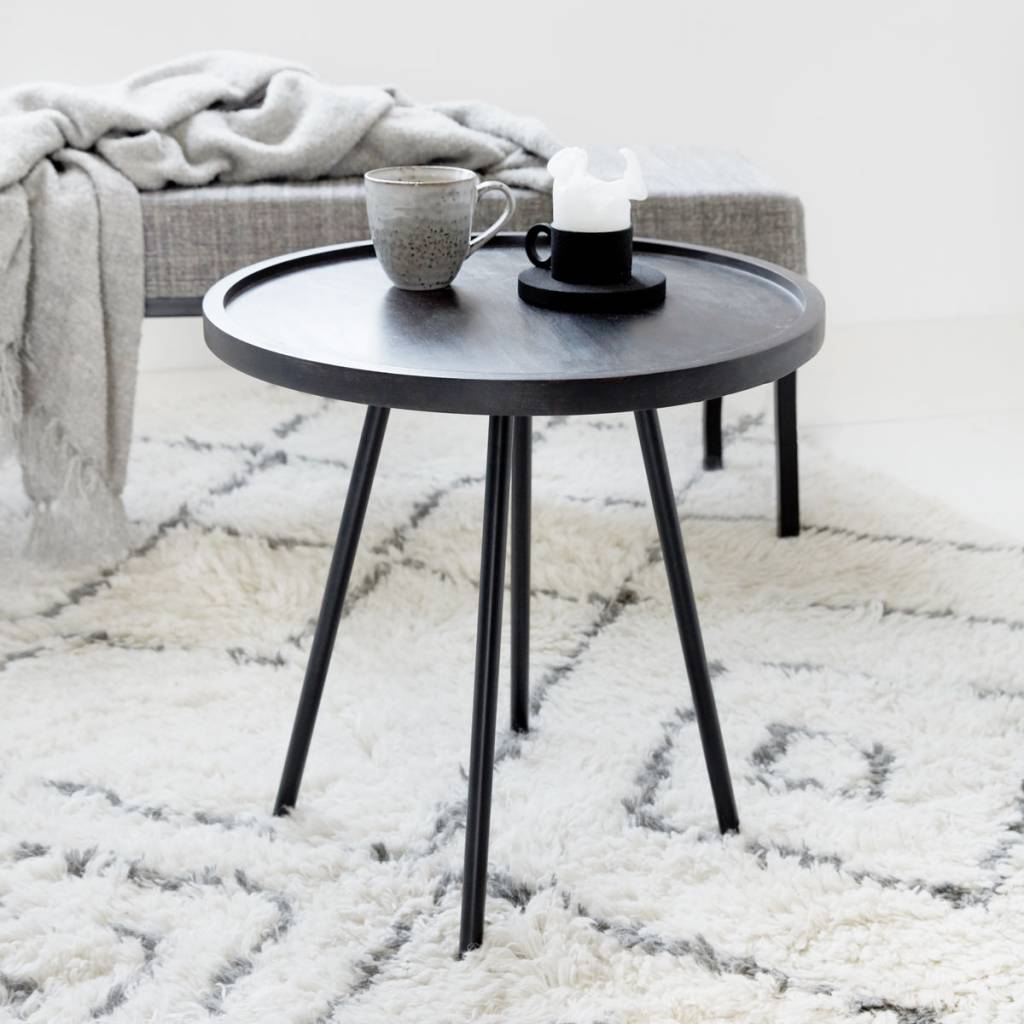 House doctor juco coffee table black wood metal living and co. Sofabord træ