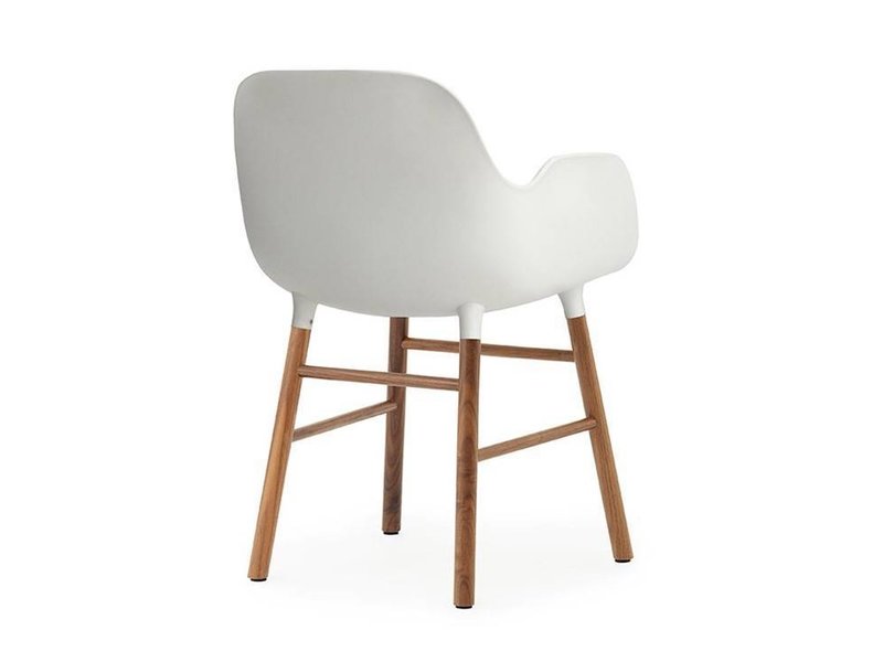 Normann cph form armchair walnut white living and co.