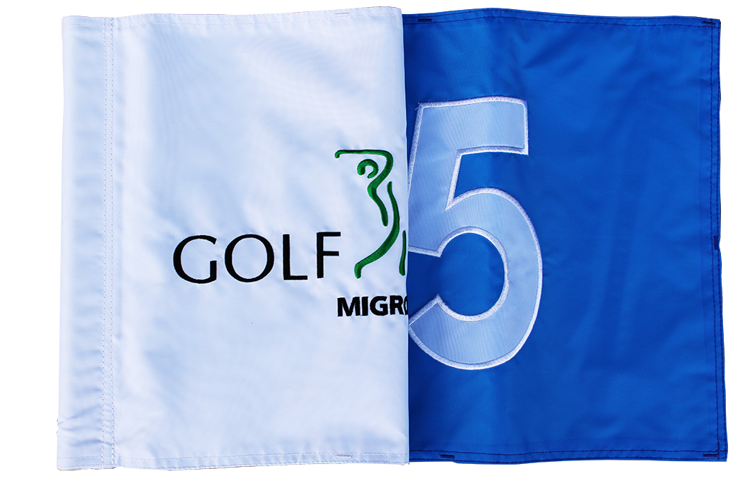 Close-up golf flag