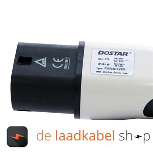 DOSTAR Type 2 male stekker 32A - laadpuntzijde