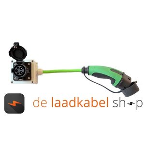 Ratio laadkabels Kabel adapter Type 1 male - type 2 female 1 meter