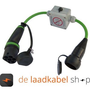 Ratio laadkabels Kabel adapter Type 2 male - shuko met sleutel schakelaar 0,5 meter