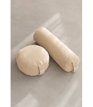 Yogariem 244 Cm – Stretchen Met D-ring Gesp, Beige, Van Biologisch Katoen, Geschikt Voor Beginners En Gevorderden, 3,8 Cm Breed