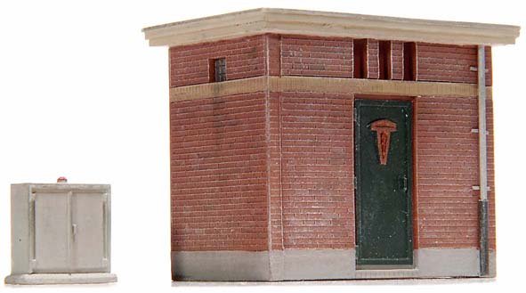 Electriciteitshuisje, 1:87, bouwpakket uit resin, ongeverfd