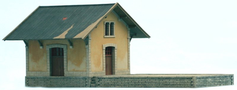 Französisches Lagergebäude, 1:87, Bausatz aus Resin, unlackiert