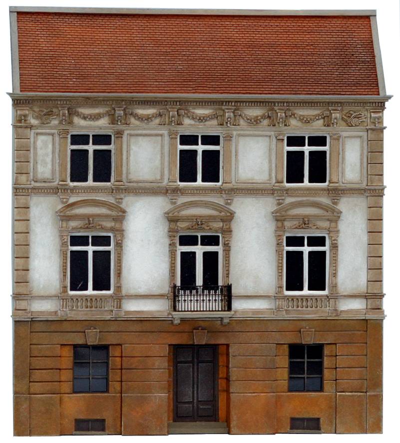 Fassade Notariat, 1:87, Bausatz aus Resin, unlackiert