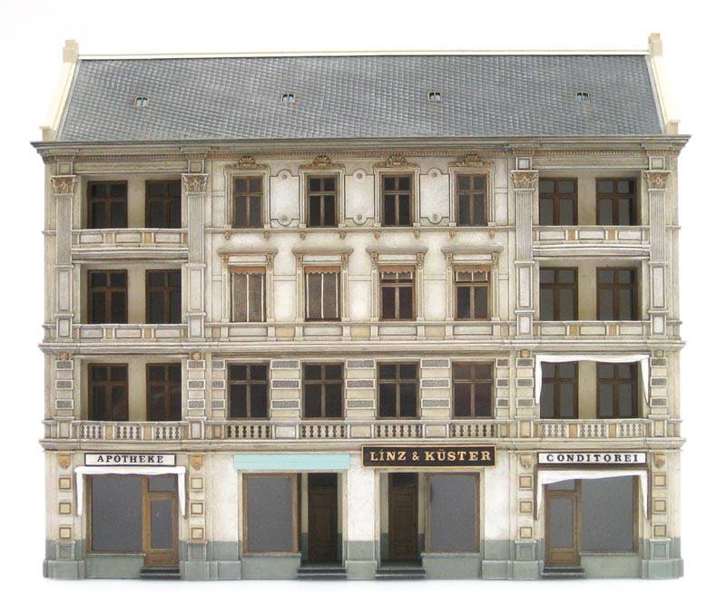 Gevel Linz & Küster, 1:87, bouwpakket uit resin, ongeverfd