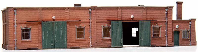 Lagergebäude aus Ziegelstein, 1:160, Bausatz aus Resin, unlackiert