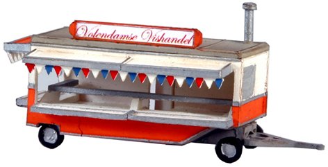 Fish and chips stand, 1:160, resin kit, unpainted