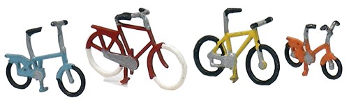Fahrräder modern, 1:160, Fertigmodell aus Ätzteilen, lackiert