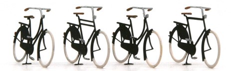 Bikes old, 1:160, etched ready made, painted