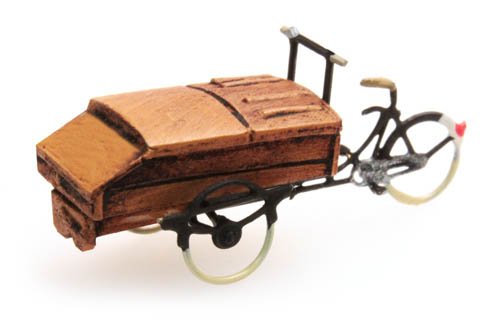Carrier tricycle bakery, 1:160, resin ready made, painted
