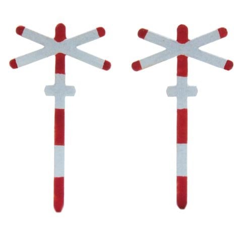 Andrew's cross single track, 2 pieces, 1:160, etched ready made, painted