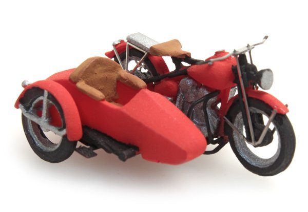 US Liberator motor red with sidecar