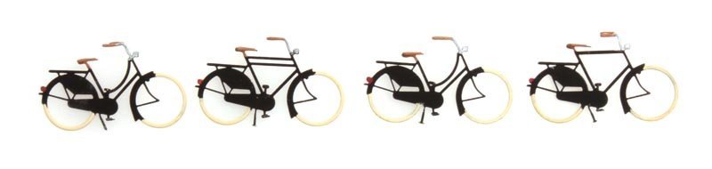 Fietsen oud, 1:87, kant-en-klaar uit geëtst messing, geverfd