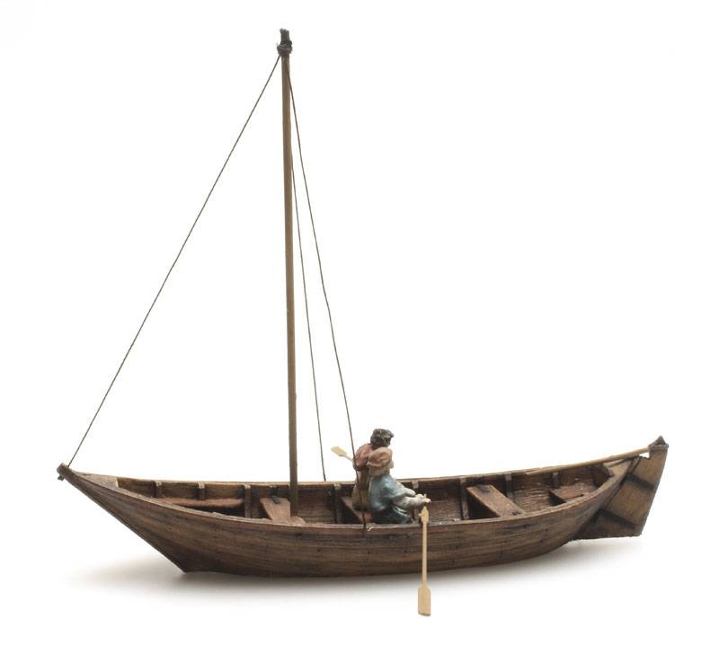 Rowboat + 2 figures, 15th century