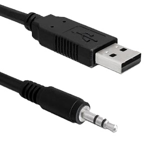 2,5mm Jack naar USB Kabel 20cm