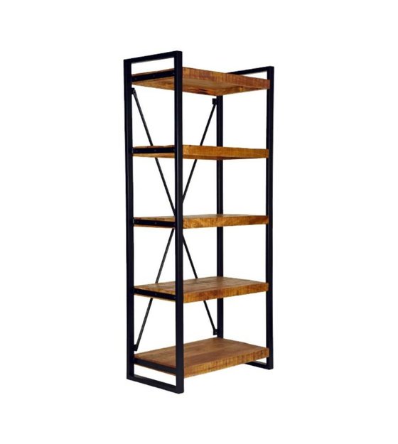 LEF collections Boekenkast brussel bruin zwart hout metaal ... LEF collections Boekenkast brussel bruin zwart hout metaal ...