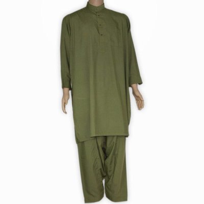 Salwar Kameez Herren - Khakigrün