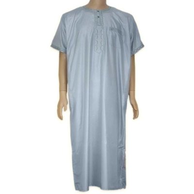 Galabiya Half Sleeve in Light Grey
