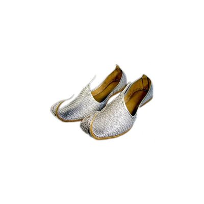 Indische Schnabelschuhe - Khussa Schuhe in Silber