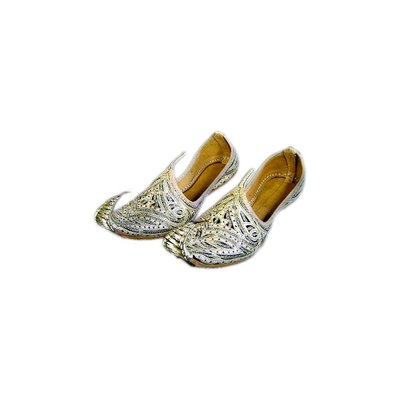 Indian beak shoes - Men Khussa in Gold Black