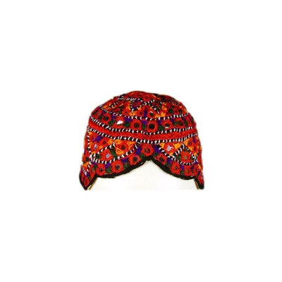 Bunte Sindhi Mütze mit Stickerei