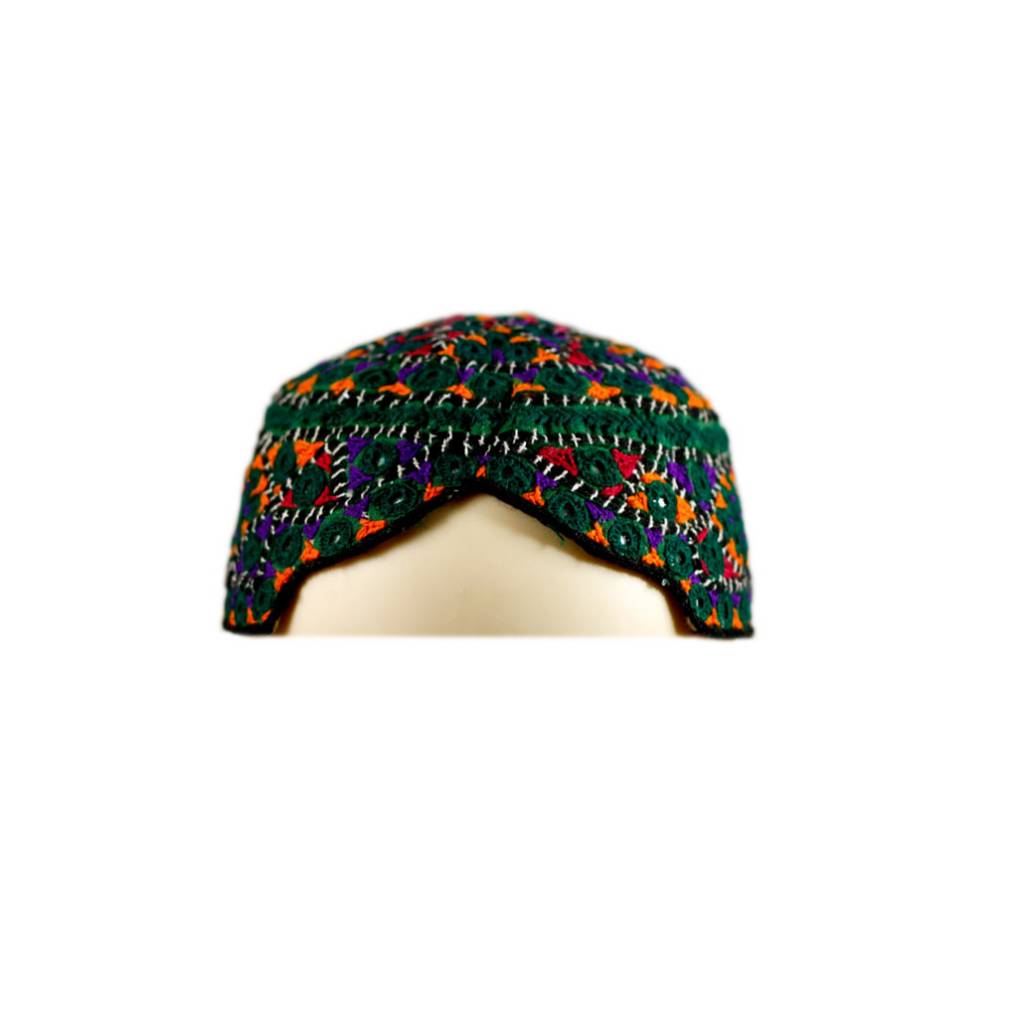 Colorful Sindhi cap with embroidery / Size M - Oriental-Style