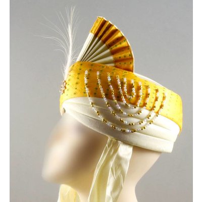 Indischer Hochzeits-Turban mit Feder