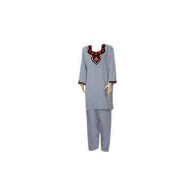 Salwar Kameez Damen - Spiegeldesign Blaugrau