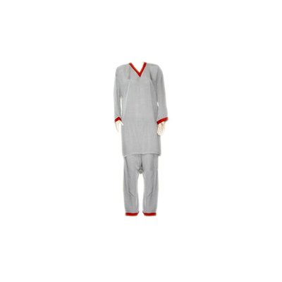 Salwar Kameez Damen mit Borte in Silbergrau