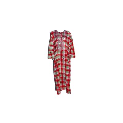 Arab Jilbab Kaftan in Red check pattern