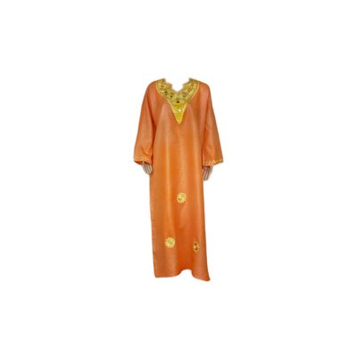 Arabisches Jilbab-Kleid für Damen Orange