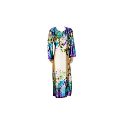 Djellaba Kaftan for Women in Turquoise Violet