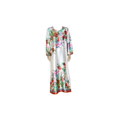 Djellaba Kaftan for Women in Turquoise Red