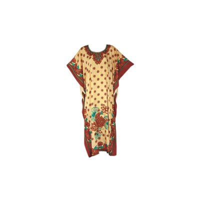 Arabisches Kaftan Kleid mit Schal für Damen - Kurzarm