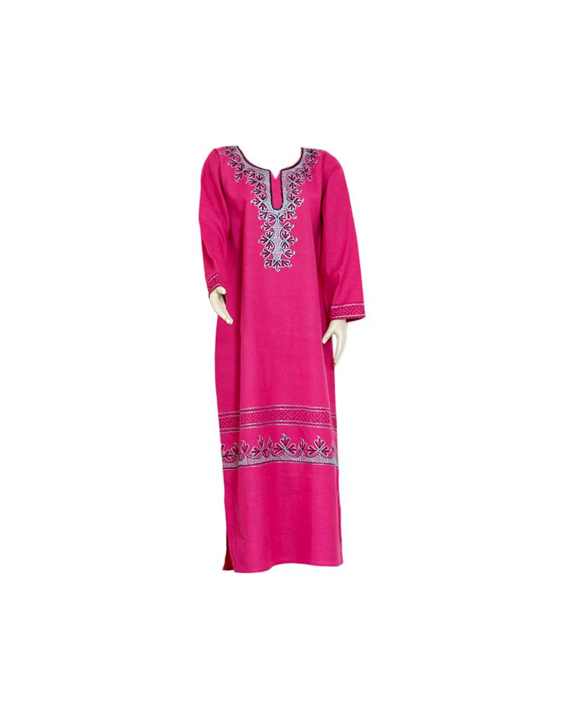 Pink Jilbab Kaftan with embroidery - Djellaba Arabian dress for women ...