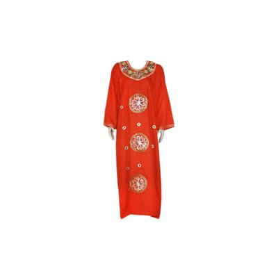 Djellaba Kaftan for Women in red with embroidery