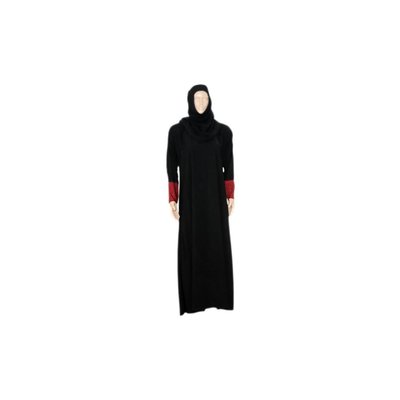 Abayah Coat Black-red with scarf