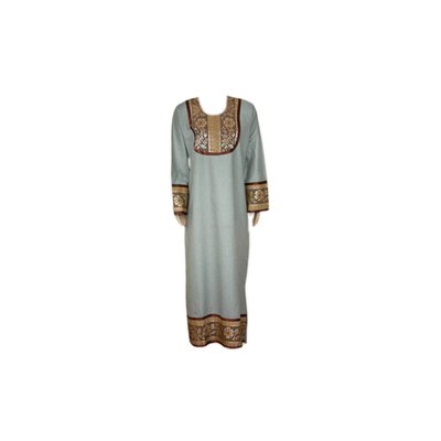 Jilbab kaftan for ladies with applications - Light Grey