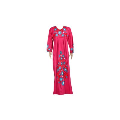Arab Jilbab Kaftan in Pink with Embroidery