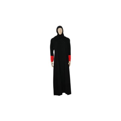 Abayah Coat Black-red with scarf