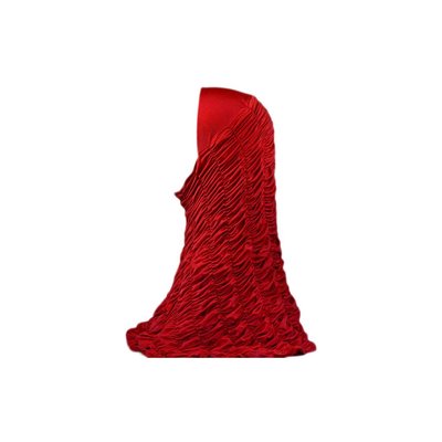 Gerafftes Hijab Kopftuch - Rot